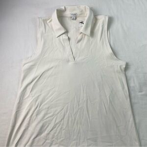 NWT J Crew Womens Polo Active Mini Dress Collared V-Neck Sleeveless White M